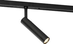 Moderní černé bodové svítidlo pro jednofázový kolejnicový systém - Slimline Uzzy
