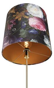 Stojací lampa zlatá / mosaz se sametovými odstíny květin 40/40 cm - Parte