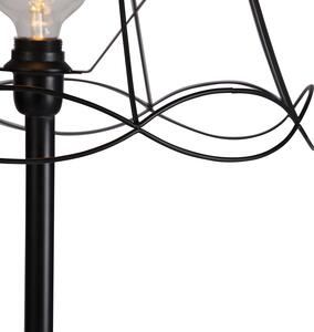 Černá stojací lampa s odstínem Granny Frame černá 45 cm - Simplo