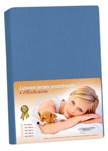 Bellatex Prostěradlo Jersey LUX, Tmavě modré - 90x200 cm