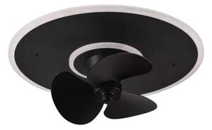 Trio Leuchten R64133132 NYBRO - Stropní LED elegantní ventilátor s dálkovým ovladačem, LED 30W, 2700-6500K, Ø 50cm (LED stropní černý ventilátor stmívatelný ovladačem)