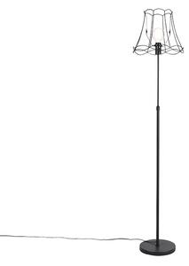 Stojací lampa černá s nastavitelným rámem Granny 35 cm - Parte