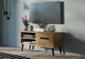 TV stolek GRANITO, 100,2x49,2x42, wroclaw kaštan/černá
