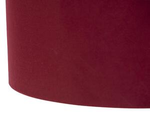 Závěsná lampa se sametovými odstíny červené se zlatem 35 cm - Blitz II černá