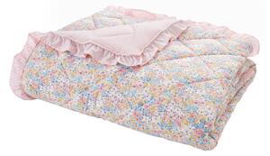 Růžový prošívaný přehoz 220x230 cm Darcy Floral – Catherine Lansfield