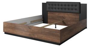 Manželská postel SIGMA + rošt, 160x200, artisan/černá