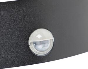 Venkovní nástěnné svítidlo černé IP44 s pohybovým senzorem - Miro