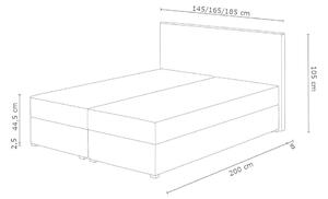 Čalouněná postel LAKE 1 + rošt + matrace, 140x200, cosmic03