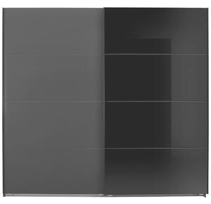 SKŘÍŇ S POSUVNÝMI DVEŘMI, barvy grafitu, černá, 225/210/65 cm Carryhome - Šatní skříně