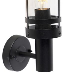 Moderní venkovní nástěnné svítidlo černé IP44 - Gleam