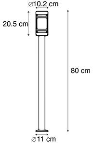 Moderní venkovní lampa černá 80 cm IP44 - Gleam