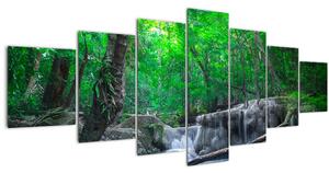 Obraz - Vodopád Erawan, Kanchanaburi, Thajsko (210x100 cm)