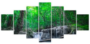 Obraz - Vodopád Erawan, Kanchanaburi, Thajsko (210x100 cm)