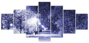 Obraz - Kouzelná zimní noc (210x100 cm)