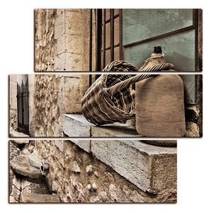 Obraz na plátně - Stará středomořská ulice - čtverec 3151FD (75x75 cm)