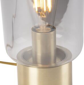 Designová mosaz se stolní lampou z kouřového skla - Bliss Cute
