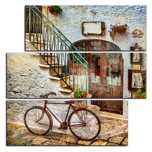 Obraz na plátně - Stará ulice v Itálii - čtverec 3153D (75x75 cm)