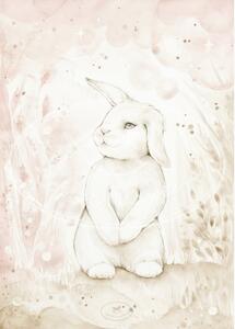 COTTON & SWEETS Plakát Lovely Rabbit, 18x24 cm