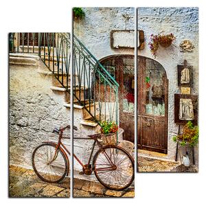 Obraz na plátně - Stará ulice v Itálii - čtverec 3153C (75x75 cm)