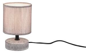 Trio Leuchten R50980126 MARIE - Stolní keramická lampička v hnědé barvě 1 x E14, 20cm (Stolní lampa s keramickým podstavcem a textilním stínidlem)