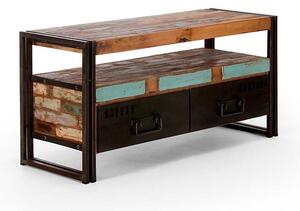 Sob nábytek - TV stolek z masivu 112 cm Ontario recyklované dřevo - F0A00001281W