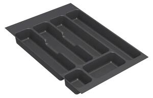 ADEO Vložka / příborník do 45cm šuplíku - CUTLERY šedý plast 35 x 46 cm