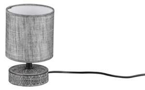Trio Leuchten R50980111 MARIE - Stolní keramická lampička v šedé barvě 1 x E14, 20cm (Stolní lampa s keramickým podstavcem a textilním stínidlem)