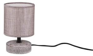 Trio Leuchten R50980126 MARIE - Stolní keramická lampička v hnědé barvě 1 x E14, 20cm (Stolní lampa s keramickým podstavcem a textilním stínidlem)