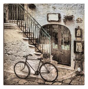 Obraz na plátně - Stará ulice v Itálii - čtverec 3153FA (50x50 cm)