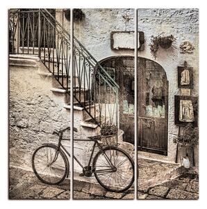 Obraz na plátně - Stará ulice v Itálii - čtverec 3153FB (75x75 cm)