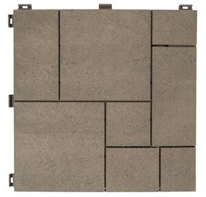 Gumová dlaždice STONE MOSAIC 30 x 30 cm, hnědá dub, 1 ks