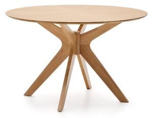 Kulatý jídelní stůl s deskou v dubovém dekoru ø 120 cm Naanim – Kave Home