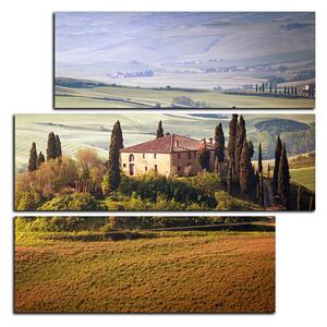 Obraz na plátně - Italská venkovská krajina - čtverec 3156D (75x75 cm)