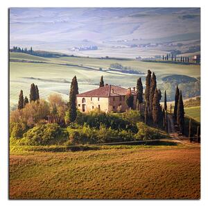 Obraz na plátně - Italská venkovská krajina - čtverec 3156A (50x50 cm)