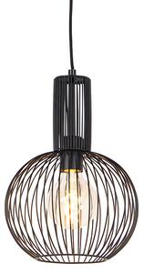 Designová závěsná lampa černá - Wire Whisk