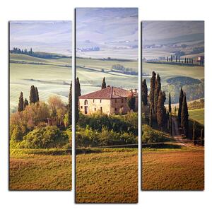 Obraz na plátně - Italská venkovská krajina - čtverec 3156C (75x75 cm)