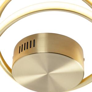 Designové stropní svítidlo zlaté včetně LED 3stupňově stmívatelné - Rowan