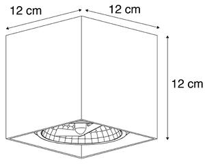 Designový bodový čtverec 1-světle šedá vč. 1 x G9 - krabice