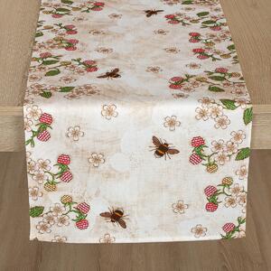Ubrus Veba GARBO tisk Maliník Velikost: 40x120 cm