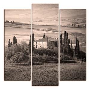 Obraz na plátně - Italská venkovská krajina - čtverec 3156QC (75x75 cm)