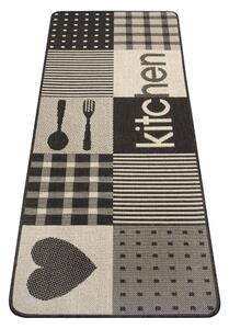Béžový kuchyňský běhoun Hanse Home Weave Patchwork Kitchen, 70 x 180 cm