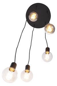 Moderní závěsná lampa černá 35 cm 5-světlo - Facil
