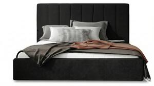 Eltap Čalouněná postel Audrey dřevěný rám Materiál a barva potahu: Soft 11 - černá, Rozměr: 140x200