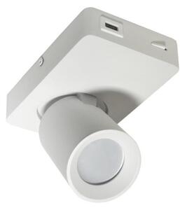 Nástěnné bodové svítidlo TAFT 1xGU10/30W/230V USB bílá