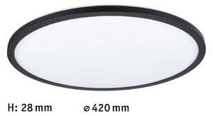Paulmann Atria Shine panel 3-step černá 830 Ø42cm, stmívatelný, Černá, Obývací pokoj / jídelna, Plast, Moderní