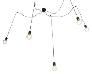 Designové závěsné svítidlo černé 5-světlo - Cavalux