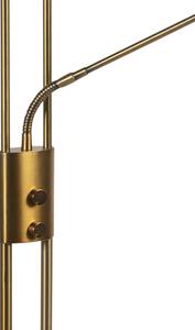 Stojací lampa bronzová včetně LED s čtecím ramenem - Ibiza
