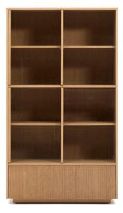 Vitrína v dekoru dubu s posuvnými dveřmi v přírodní barvě 100x174x40 cm Helvine – Kave Home