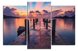 Obraz na plátně - Krásný západ slunce nad jezerem 1164C (150x100 cm)