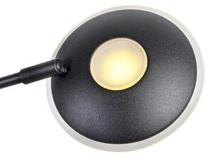 Moderní stojací lampa černá včetně LED s čtecím ramenem - Mallorca